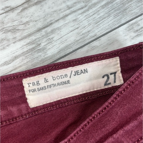 Rag & bone Burgundy Skinny Jeans Size 27 - Picture 3 of 8